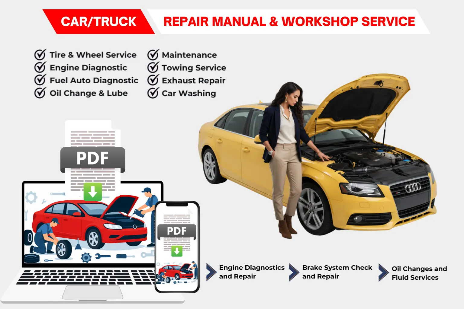 1991 Audi 100 Quattro Sedan, Audi A4 Quattro Sedan Car Repair Manual